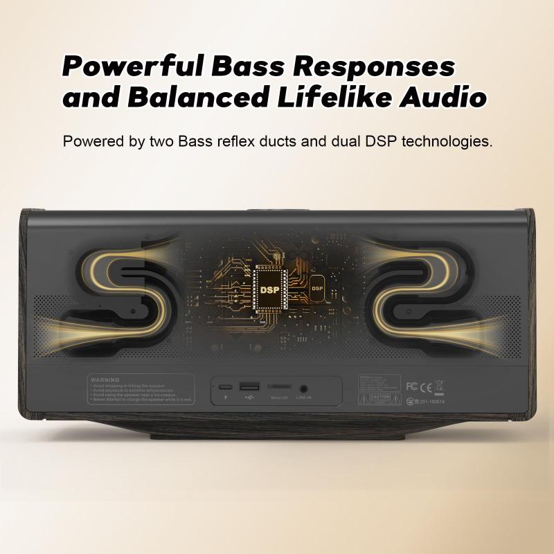 Caixa de Som Bluetooth DOSS SoundBox Ultra 80W - 18 Horas de